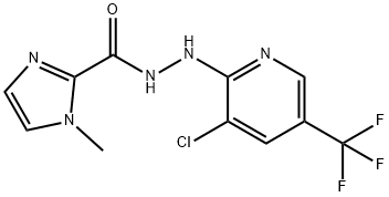 N'-[3-chloro-5-(trifluoromethyl)-2-pyridinyl]-1-methyl-1H-imidazole-2-carbohydrazide Struktur