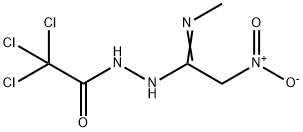 N-methyl-2-nitro-N'-(2,2,2-trichloroacetyl)ethanehydrazonamide Struktur