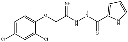 N'-[2-(2,4-dichlorophenoxy)ethanimidoyl]-1H-pyrrole-2-carbohydrazide Struktur