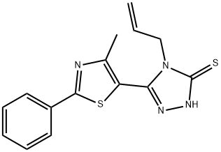 4-allyl-5-(4-methyl-2-phenyl-1,3-thiazol-5-yl)-4H-1,2,4-triazol-3-ylhydrosulfide Struktur