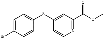 methyl 4-[(4-bromophenyl)sulfanyl]-2-pyridinecarboxylate Struktur