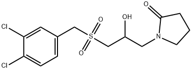 1-{3-[(3,4-dichlorobenzyl)sulfonyl]-2-hydroxypropyl}-2-pyrrolidinone Struktur