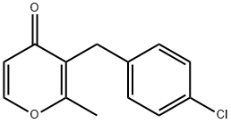 3-(4-chlorobenzyl)-2-methyl-4H-pyran-4-one Struktur