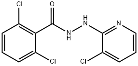 2,6-dichloro-N'-(3-chloro-2-pyridinyl)benzenecarbohydrazide Struktur