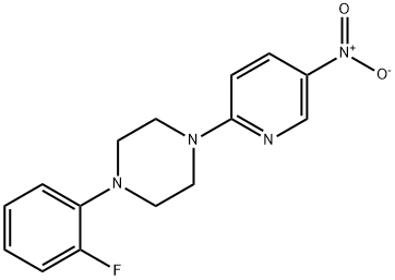 1-(2-fluorophenyl)-4-(5-nitro-2-pyridinyl)piperazine Struktur