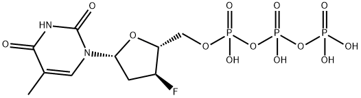 3'-fluorothymidine-5'-triphosphate Struktur