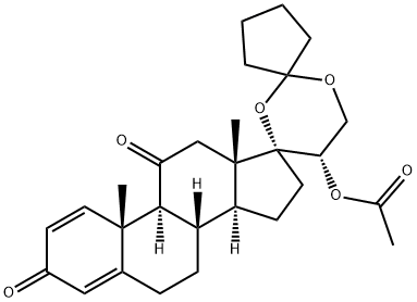 17,20alpha,21-trihydroxypregna-1,4-diene-3,11-dione 20-acetate Struktur