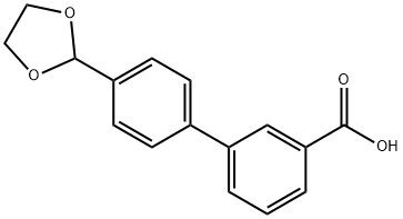 4-(1,3-Dioxolan-2-yl)biphenyl-3-carboxylic acid Struktur