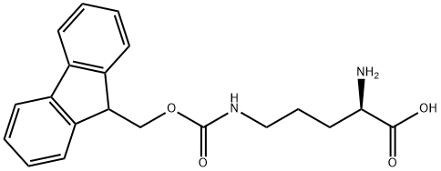 N5-[(9H-FLUOREN-9-YL METHOXY)CARBONYL]-D-ORNITHINE Struktur