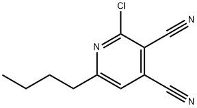 3,4-Pyridinedicarbonitrile,  6-butyl-2-chloro- Struktur