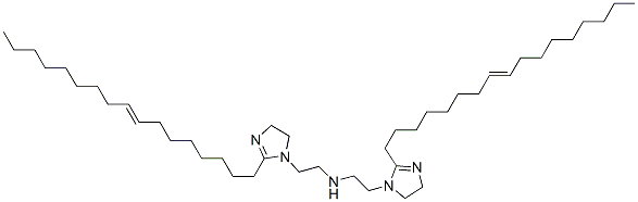 2-(8-heptadecenyl)-N-[2-[2-(8-heptadecenyl)-4,5-dihydro-1H-imidazol-1-yl]ethyl]-4,5-dihydro-1H-imidazole-1-ethylamine  Struktur