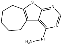 4-HYDRAZINO-6,7,8,9-TETRAHYDRO-5H-CYCLOHEPTA[4,5]THIENO[2,3-D]PYRIMIDINE Struktur