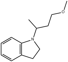 2,3-Dihydro-1-(3-methoxy-1-methylpropyl)-1H-indole Struktur