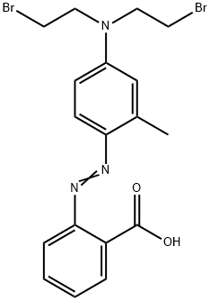 2-[[4-[Bis(2-bromoethyl)amino]-2-methylphenyl]azo]benzoic acid Struktur