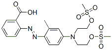 2-[[4-[Bis[2-[(methylsulfonyl)oxy]ethyl]amino]-2-methylphenyl]azo]benzoic acid Struktur