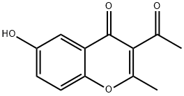 4H-1-Benzopyran-4-one, 3-acetyl-6-hydroxy-2-methyl- (9CI) Struktur