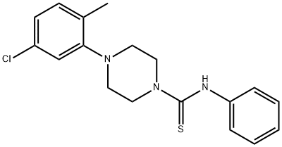 4-(5-chloro-2-methylphenyl)-N-phenyltetrahydro-1(2H)-pyrazinecarbothioamide Struktur