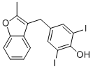 3-[(3,5-DIIODO-4-HYDROXYPHENYL)METHYL]-2-METHYLBENZOFURAN Struktur