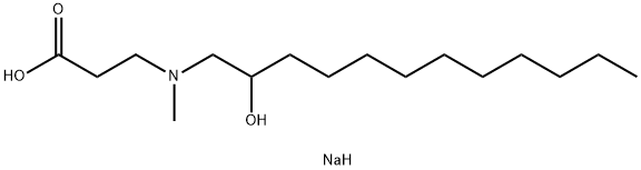 sodium N-(2-hydroxydodecyl)-N-methyl-beta-alaninate Struktur