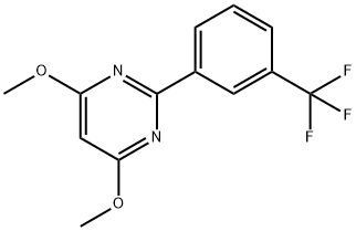 2-[(3-TRIFLUOROMETHYL)PHENYL]-4,6-DIMETHOXYPYRIMIDINE Struktur