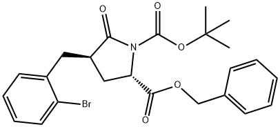 (4R)-BOC-4-(2-BROMBENZYL)-PYR-OBZL Struktur