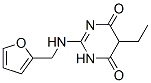 5-Ethyl-2-(furfurylamino)pyrimidine-4,6(1H,5H)-dione Struktur