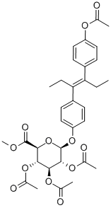 Acetyldiethylstilbestrol 2,3,4-Tri-O-acetyl--D-glucuronide Methyl Ester Struktur