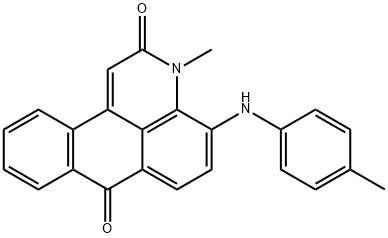 3-methyl-4-[(4-methylphenyl)amino]-3H-dibenz[f,ij]isoquinoline-2,7-dione Struktur