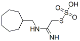 Thiosulfuric acid hydrogen S-[2-[(cycloheptylmethyl)amino]-2-iminoethyl] ester Struktur