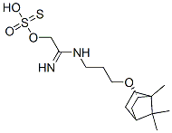 Thiosulfuric acid hydrogen S-[2-imino-2-[[3-[(1,7,7-trimethylbicyclo[2.2.1]heptan-2-yl)oxy]propyl]amino]ethyl] ester Struktur