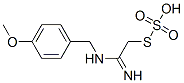 Thiosulfuric acid hydrogen S-[2-imino-2-[[(4-methoxyphenyl)methyl]amino]ethyl] ester Struktur