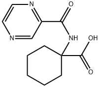 Cyclohexanecarboxylic acid, 1-[(pyrazinylcarbonyl)amino]- (9CI) Struktur