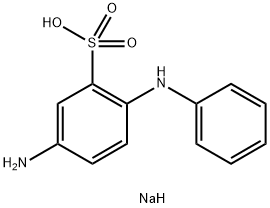 sodium 5-amino-2-anilinobenzenesulphonate  Struktur