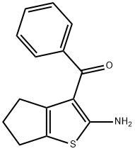 2-AMino-3-benzoyl-5,6-dihydro-4H-cyclopenta[b]thiophene Struktur