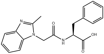 N-[(2-Methyl-1H-benzimidazol-1-yl)acetyl]-L-phenylalanine Struktur