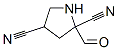 2,4-Pyrrolidinedicarbonitrile, 2-formyl- (9CI) Struktur