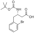 BOC-(S)-3-AMINO-4-(2-BROMO-PHENYL)-BUTYRIC ACID Struktur