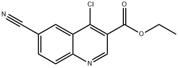 4-CHLORO-6-CYANO-QUINOLINE-3-CARBOXYLIC ACID ETHYL ESTER Struktur