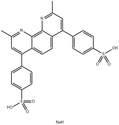 disodium 4,4'-(2,9-dimethyl-1,10-phenanthroline-4,7-diyl)bis(benzenesulphonate) Struktur