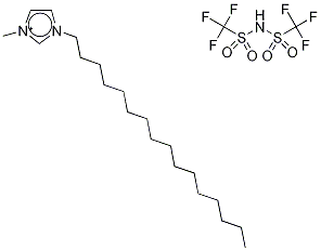 1-HEXADECYL-3-METHYLIMIDAZOLIUM BIS(TRIFLUOROMETHYLSULFONYL)IMIDE Struktur