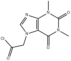 1,2,3,6-tetrahydro-1,3-dimethyl-2,6-dioxo-7H-purine-7-acetyl chloride  Struktur