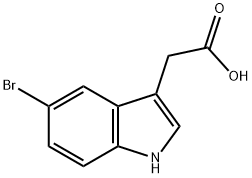 5-溴吲哚-3-乙酸 結構式