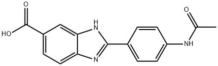 2-(4-Acetylaminophenyl)-1H-benzimidazole-5-carboxylic acid Struktur