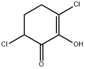 3,6-Dichloro-2-hydroxy-2-cyclohexen-1-one Struktur