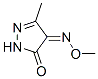 1H-Pyrazole-4,5-dione, 3-methyl-, 4-(O-methyloxime) (9CI) Struktur