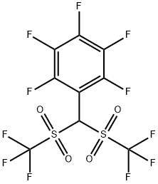 1-[BIS(TRIFLUOROMETHANESULFONYL)METHYL]-2,3,4,5,6-PENTAFLUOROBENZENE Struktur