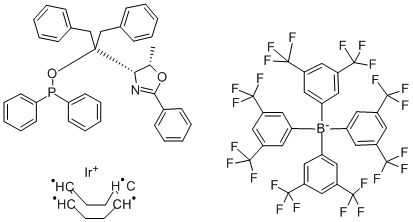 テトラキス(3,5‐ビス(トリフルオロメチル)フェニル)ほう酸1,5‐シクロオクタジエン{[ジベンジル((4S,5S)‐5‐メチル‐2‐フェニル‐4,5‐ジヒドロ‐4‐オキサゾリル)メチル]ジフェニルホスフィナイト ΚN:ΚP}イリジウム(I)