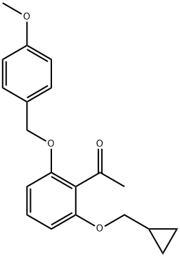 1-[2-(Cyclopropylmethoxy)-6-[(4-methoxyphenyl)methoxy]phenyl]ethanone Struktur