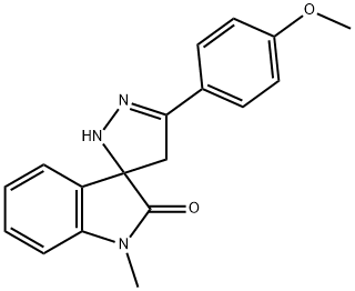 2',4'-Dihydro-5'-(4-methoxyphenyl)-1-methylspiro[3H-indole-3,3'-[3H]pyrazol]-2(1H)-one Struktur