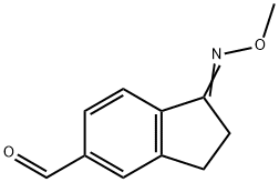 1H-Indene-5-carboxaldehyde, 2,3-dihydro-1-(MethoxyiMino)- Struktur